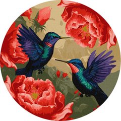 Картина по номерам Разноцветные колибри с красками металлик ©art_selena_ua (KHO-R1048) Идейка (Без коробки)