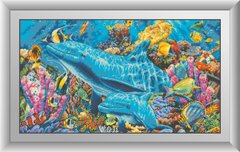 Алмазная вышивка Дельфины в океане Dream Art (DA-30320, Без подрамника) фото интернет-магазина Raskraski.com.ua