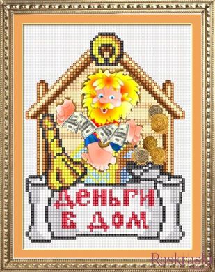Алмазная мозаика Деньги в дом (оберег) (частичная зашивка, круглые камни) Dream Art (DA-10022, Без подрамника) фото интернет-магазина Raskraski.com.ua