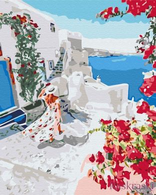 Картина по номерам Цветущая Греция (BS34836) (Без коробки)