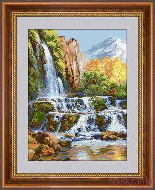 Алмазная мозаика Пейзаж с водопадом (полная зашивка, квадратные камни) Dream Art (DA-30115, Без подрамника) фото интернет-магазина Raskraski.com.ua
