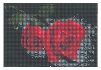 Алмазная вышивка Красная роза Алмазная мозаика (OSC024, Без подрамника) фото интернет-магазина Raskraski.com.ua