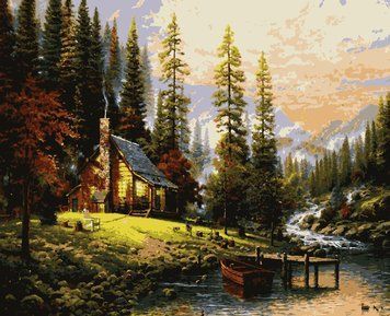 Картина за номерами Затишний будинок (PNX8201) Artissimo (Без коробки) 50 х 60 см