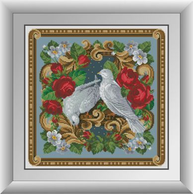 Алмазная картина Пара голубей Dream Art (DA-30645, Без подрамника) 48 х 48 см фото интернет-магазина Raskraski.com.ua