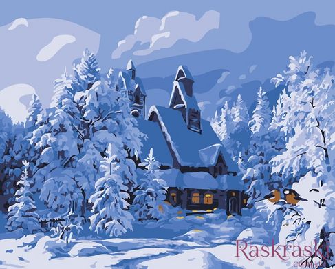 Картина за номерами Зимовий будиночок (ART-B-2727) Artissimo фото інтернет-магазину Raskraski.com.ua