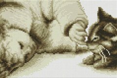 Алмазна вишивка Дитина з котиком ColorArt (CLR-PDT719) фото інтернет-магазину Raskraski.com.ua