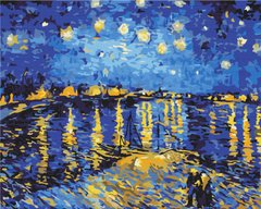 Картина по номерам Звездная ночь над Роной. Ван Гог (BS323) (Без коробки)