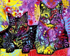 Картина по номерам Цветочные коты (VP1437) Babylon фото интернет-магазина Raskraski.com.ua