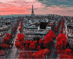 Картина по номерам Алые краски Парижа (BK-GX4887) (Без коробки)