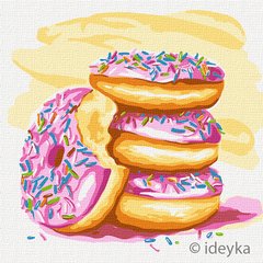 Картина за номерами Улюблені пончики (KHO5627) Идейка (Без коробки)