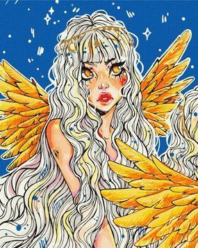 Раскраска по номерам Сказочный ангел &copy;nila_art_art (KH5085) Идейка 40 х 50 см фото интернет-магазина Raskraski.com.ua