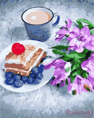Раскраска для взрослых Завтрак для любимой (AS1031) ArtStory фото интернет-магазина Raskraski.com.ua