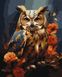 Картина за номерами Лісовий пугач з фарбами металік extra ©art_selena_ua (KH6583) Ідейка — фото комплектації набору