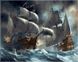 Картина по номерам Сражение кораблей во время шторма (VP257) Babylon — фото комплектации набора
