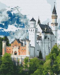 Картина за номерами Казковий замок Нойшванштайн (BS34842) (Без коробки)