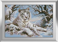 Картина из страз Тигр в снегу Dream Art (DA-31265, Без подрамника) фото интернет-магазина Raskraski.com.ua