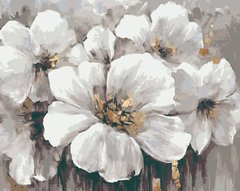 Рисование по номерам Белые цветы (RB-0702) Riviera Blanca (Без коробки)