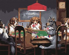 Картина за номерами Собаки грають в покер (KH4327) Идейка фото інтернет-магазину Raskraski.com.ua