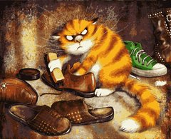 Картина по номерам Недовольный кот (PN5345) Artissimo (Без коробки)