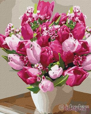 Холст для рисования Яркие тюльпаны (KH3006) Идейка фото интернет-магазина Raskraski.com.ua