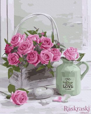 Картина за номерами Натюрморт з троянд (BK-GX39516) (Без коробки)