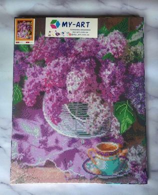 Картина алмазами Букет сирени My Art (AR-3158, На подрамнике) 40 х 50 см фото интернет-магазина Raskraski.com.ua