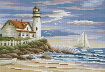 Алмазна вишивка Маяк (29 х 40 см) Dream Art (DA-31724) 29 х 40 см фото інтернет-магазину Raskraski.com.ua