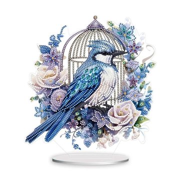 Алмазная мозайка на подставке синяя птичка Никитошка (PID235)