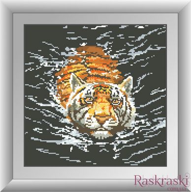Алмазная мозаика Тигр (квадратные камни, полная зашивка) Dream Art (DA-30475, Без подрамника) фото интернет-магазина Raskraski.com.ua