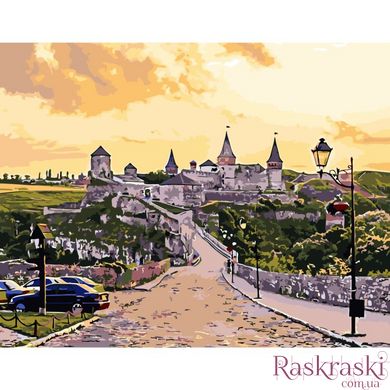 Картина по номерам Каменец-Подольский замок при закате (SR-B-SY6558) Strateg фото интернет-магазина Raskraski.com.ua