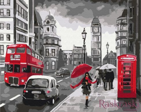 Раскраски по номерам Дождливый Лондон (BSM-B34828) фото интернет-магазина Raskraski.com.ua
