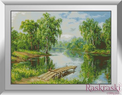 Алмазная живопись Березы на реке Dream Art (DA-31415, Без подрамника) фото интернет-магазина Raskraski.com.ua