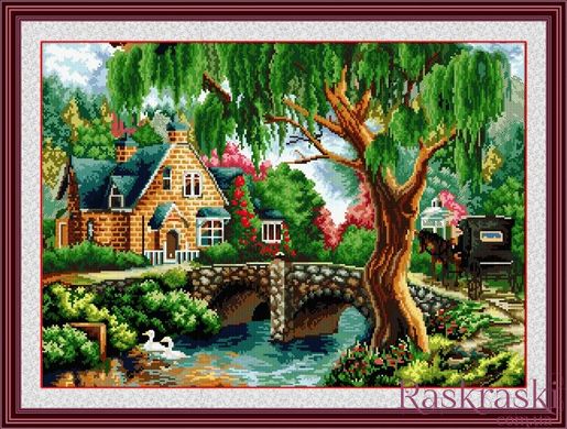 Алмазна мозаїка Лісова хатина (повна зашивання, квадратні камені) Dream Art (DA-30075) фото інтернет-магазину Raskraski.com.ua