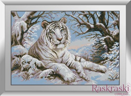 Картина из страз Тигр в снегу Dream Art (DA-31265, Без подрамника) фото интернет-магазина Raskraski.com.ua