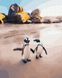 Картины по номерам Пингвины на пляже (PGX29702) Brushme Premium — фото комплектации набора