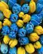 Картина мозаика Желто-синие тюльпаны My Art (MRT-TN1207, На подрамнике) — фото комплектации набора