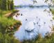 Картина по номерам Лебеди у берега (BRM29777) — фото комплектации набора