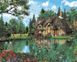 Полотно для малювання Котедж біля озера (BRM40909) — фото комплектації набору