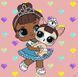 Картина за номерами L.O.L. Surprise! TroopSurprise Miss Baby With Miss Puppy (KH6291) Ідейка 40 х 40 см