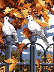 Набір алмазна вишивка Пара голубів ТМ Алмазная мозаика (DM-253) фото інтернет-магазину Raskraski.com.ua