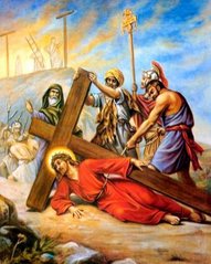 Картина мозаика Иисус падает в третий раз ТМ Алмазная мозаика (DMF-452, На подрамнике) фото интернет-магазина Raskraski.com.ua