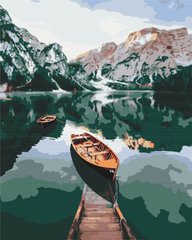 Картини за номерами Човен на дзеркальному озері (BSM-B51370) фото інтернет-магазину Raskraski.com.ua