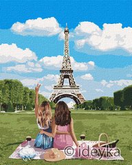 Картина по номерам Подружки в Париже (KHO4790) Идейка (Без коробки)