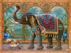 Картина з мозаїки Індійський слон ТМ Алмазная мозаика (DMF-188) фото інтернет-магазину Raskraski.com.ua