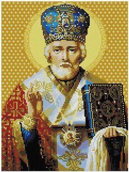 Алмазна картина Святий Миколай ColorArt (CLR-PST447) 30 х 40 см фото інтернет-магазину Raskraski.com.ua
