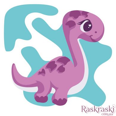 Раскраски по контуру Фиолетовый динозаврик (MBS053) (Без коробки)
