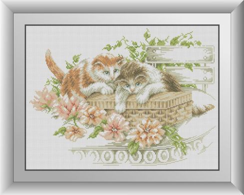 Картина алмазами Кошенята в саду Dream Art (DA-30966) 38 x 51 см фото інтернет-магазину Raskraski.com.ua