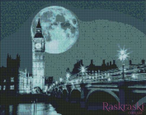 Алмазная мозаика Ночь в Лондоне Идейка (AMO7212, На подрамнике) фото интернет-магазина Raskraski.com.ua