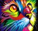 Раскраска по цифрам Радужный кот (BRM4228) — фото комплектации набора