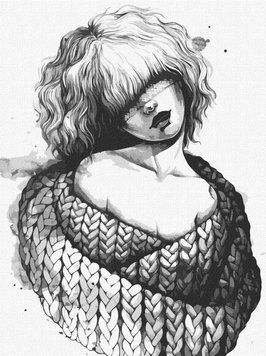 Картина по номерам Мечтательная незнакомка &copy;lesya_nedzelska_art (KHO4950) Идейка (Без коробки) 30 х 40 см